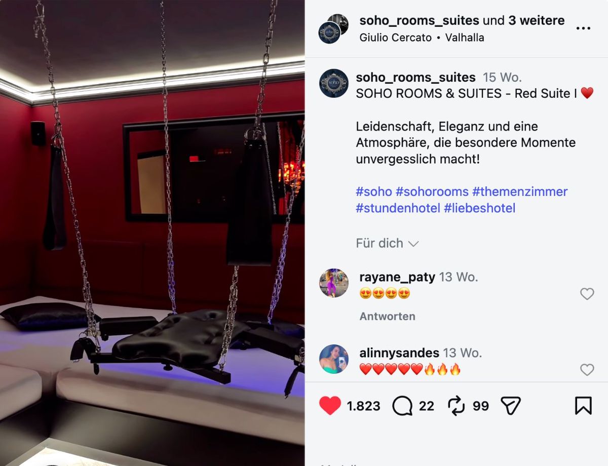Instagram-Reel Soho Rooms & Suites, Red Suite
