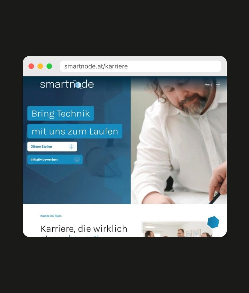 Karriereseite von smartnode MSR