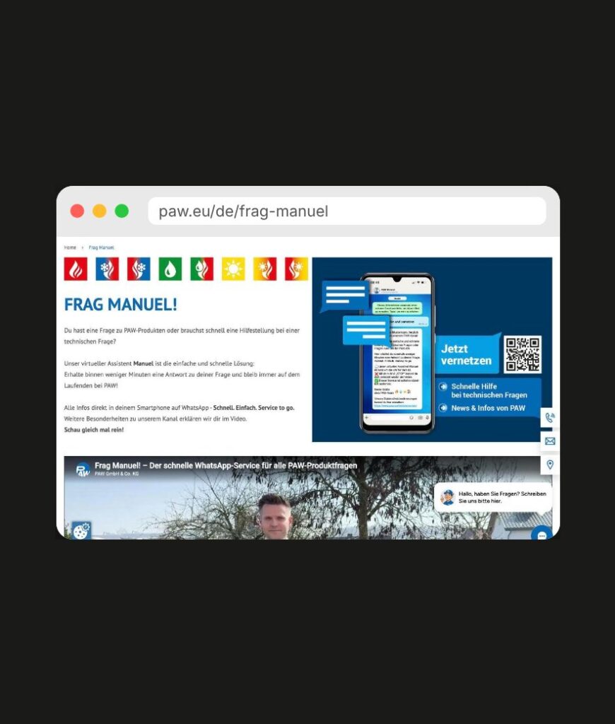 PAW: „Frag Manuel“, der KI-Assistent auf WhatsApp